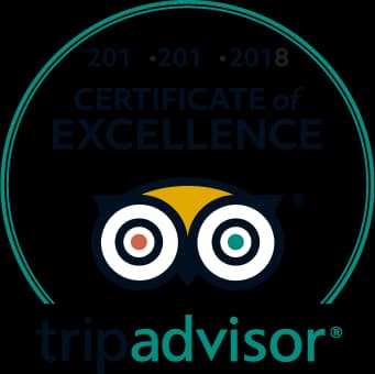 Tripadvisor Certificate of Excellence 2016-2017-2018